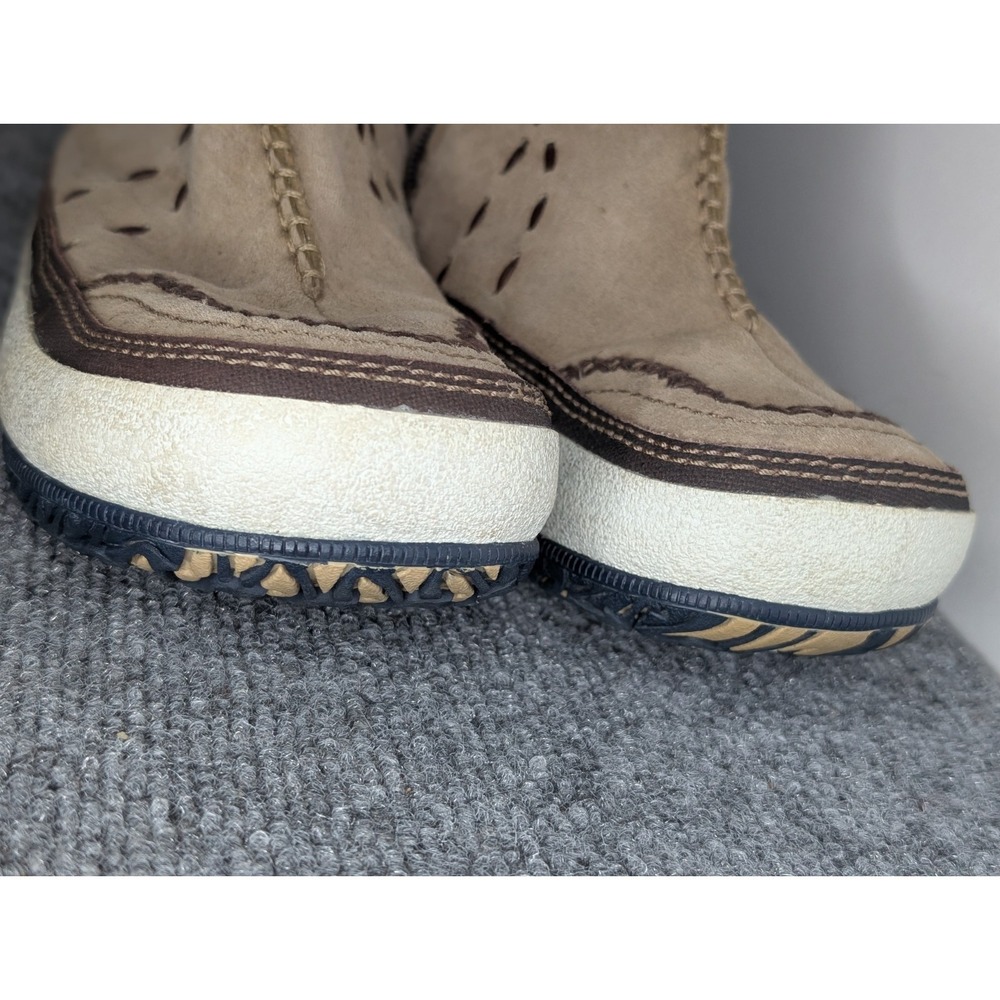 Merrell Puffin Mid Women's Size 8 Suede Tan Leather Winter Boots Primaloft 200g - Picture 3 of 16